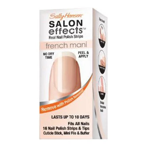 Sally Polish 2pcs Excusez Nail Moi! Hansen Real Salon French Strips Mani Effects