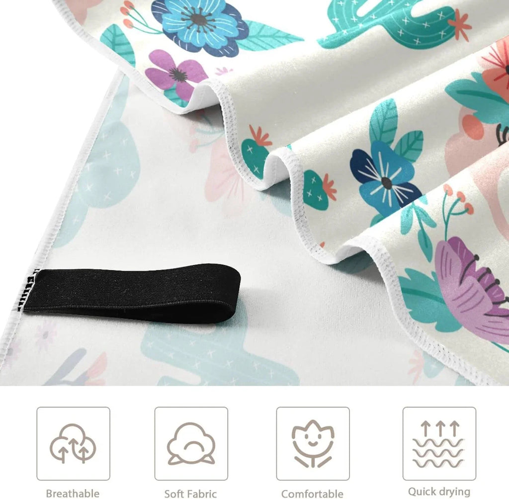 Thin Oversized Quick Towel, Cactus Shower Lightweight Beach Bestwell Dry Sand Pool Swim Llama Yoga Microfiber Bath Free Towel Multipurpose Towel Blanket, 30”X60” Towel