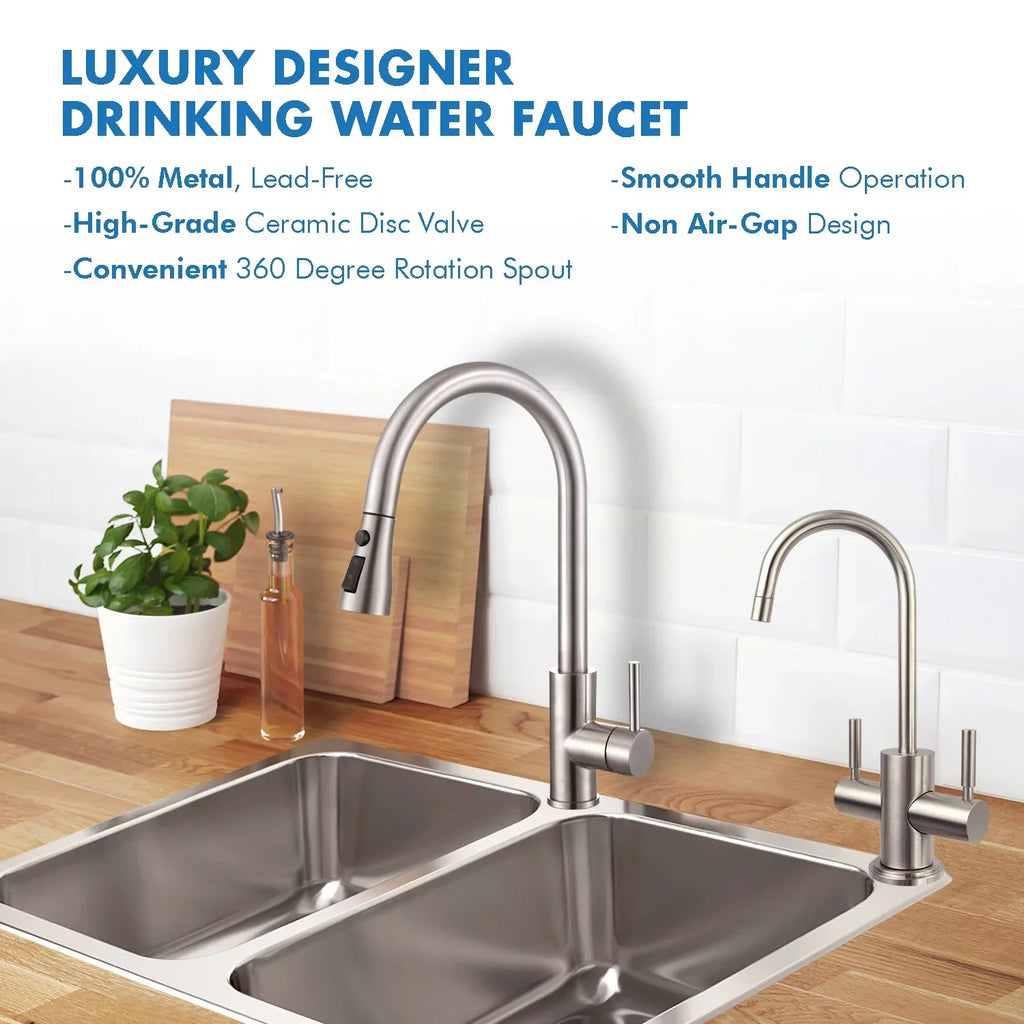 Cold APEC Reverse Instant Water Hot Drinking 2-Handle Westbrook Nickel and in Faucet Osmosis Dispenser Brushed