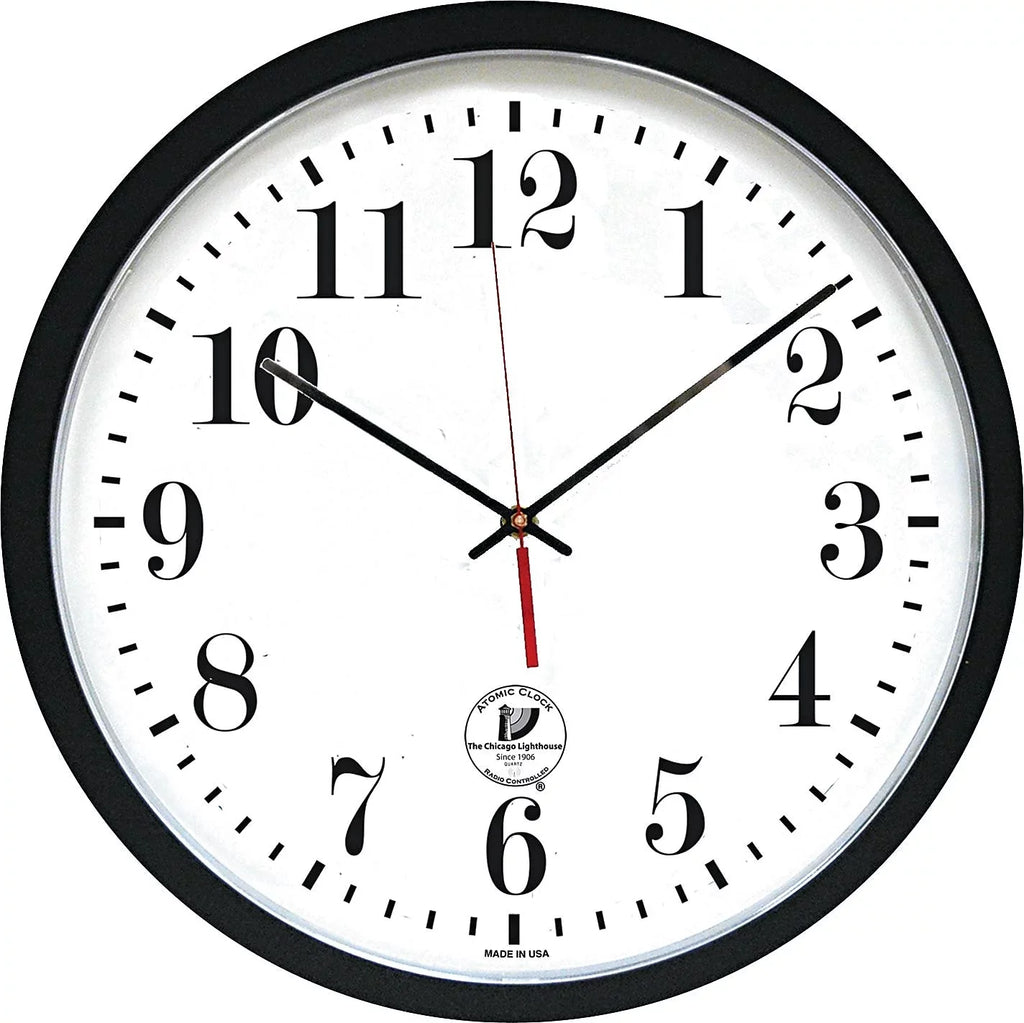 Clock Black ATOMIC Lighthouse Contemporary 67403302 Chicago