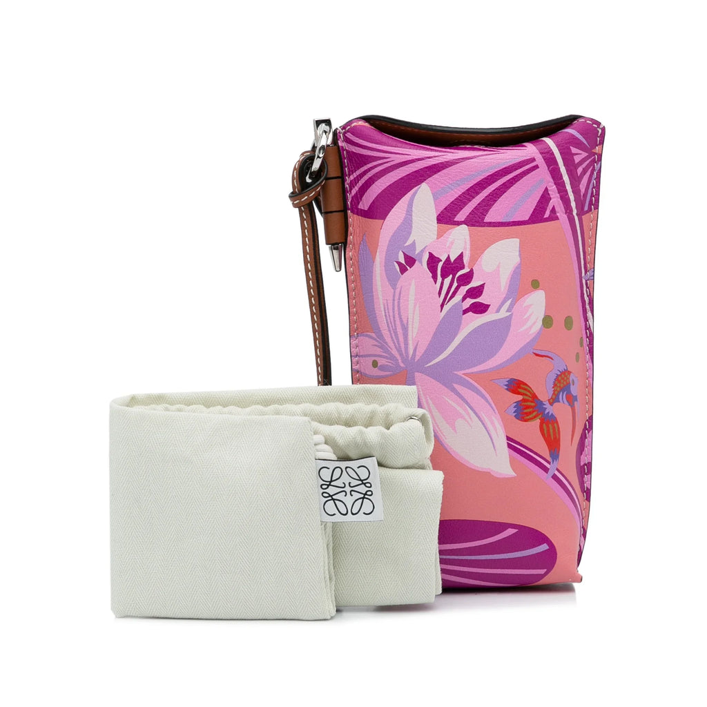 Unisex (Good) Bag Calf Pocket Crossbody Crossbody Gate Waterlily Loewe Authenticated Ibiza Pre-Owned Paulas Pink x Leather
