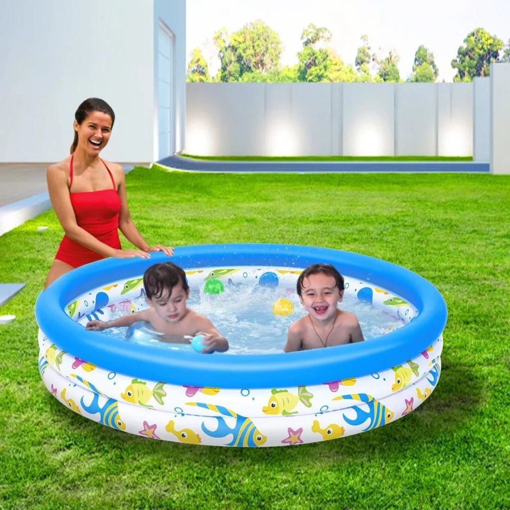 Up 48x10In Inflatable Ball Pool Foldable For Swim Pool 2 Center Kids Pool Blow Family Swimming