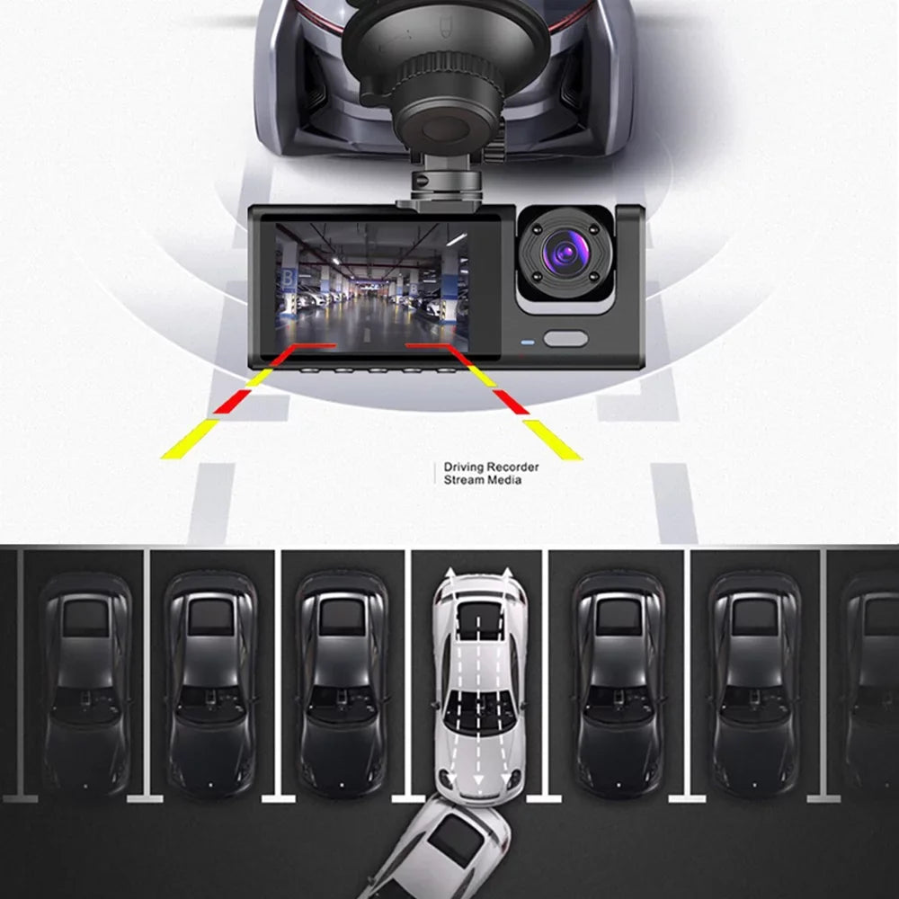 Dash Lens HD Kepeak Dual Car Video Camera G-Sensor Front/Rear/Inside 1080P Recorder Cam