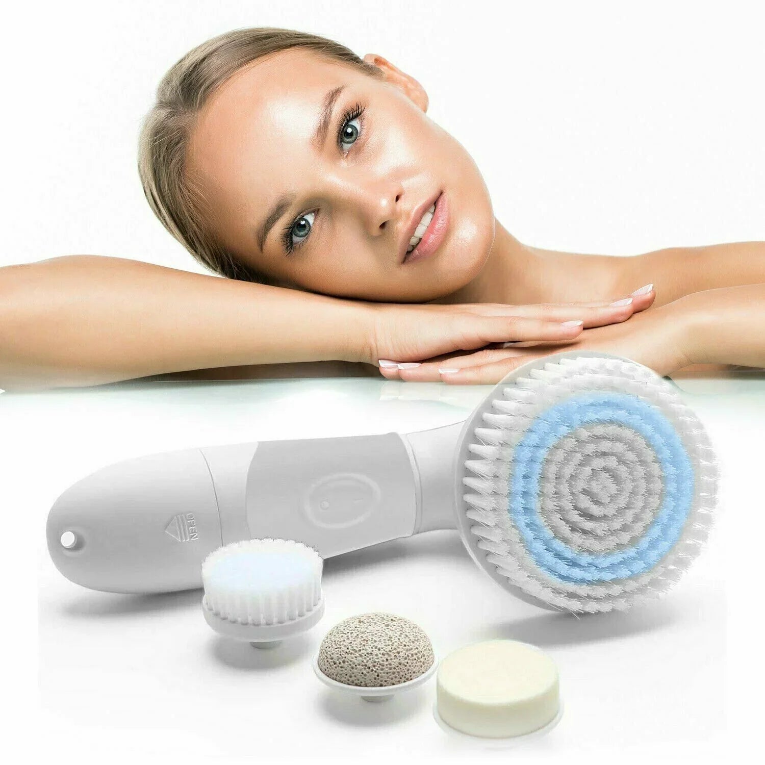 & Sonic Kit, Body Polisher Care White System Professional Face Spa Skin