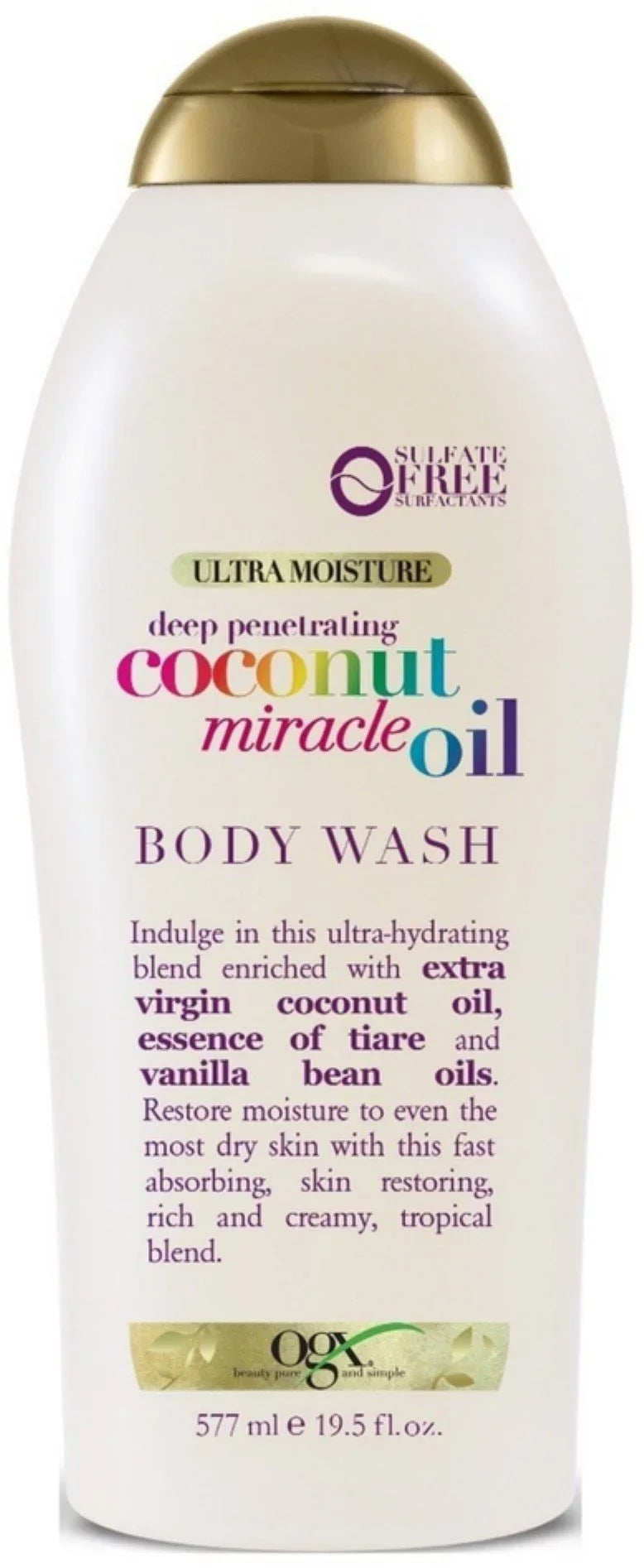 3-Pack Free, Body Coconut Oil, Creamy + Ogx Sulfate Extra 19.5oz, Wash