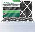Odor HVAC Activated 8 Filters Pleated Eliminator Air (12-Pack) Furnace 24x25x1 with Carbon MERV AC Filterbuy