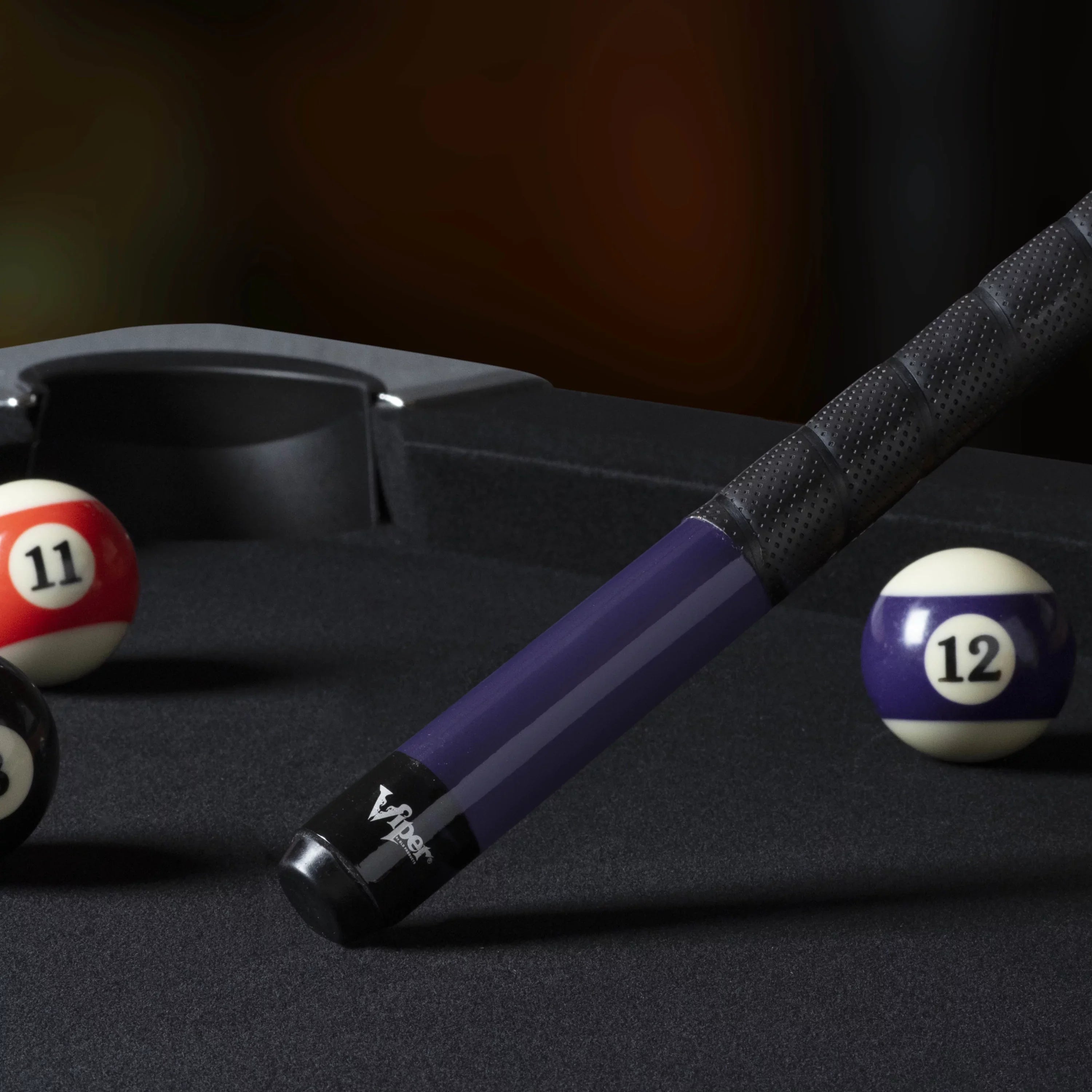 Sure 2 Piece, Grip Cue, Billiard/Pool Purple, Ounce 19 Pro 58" Viper