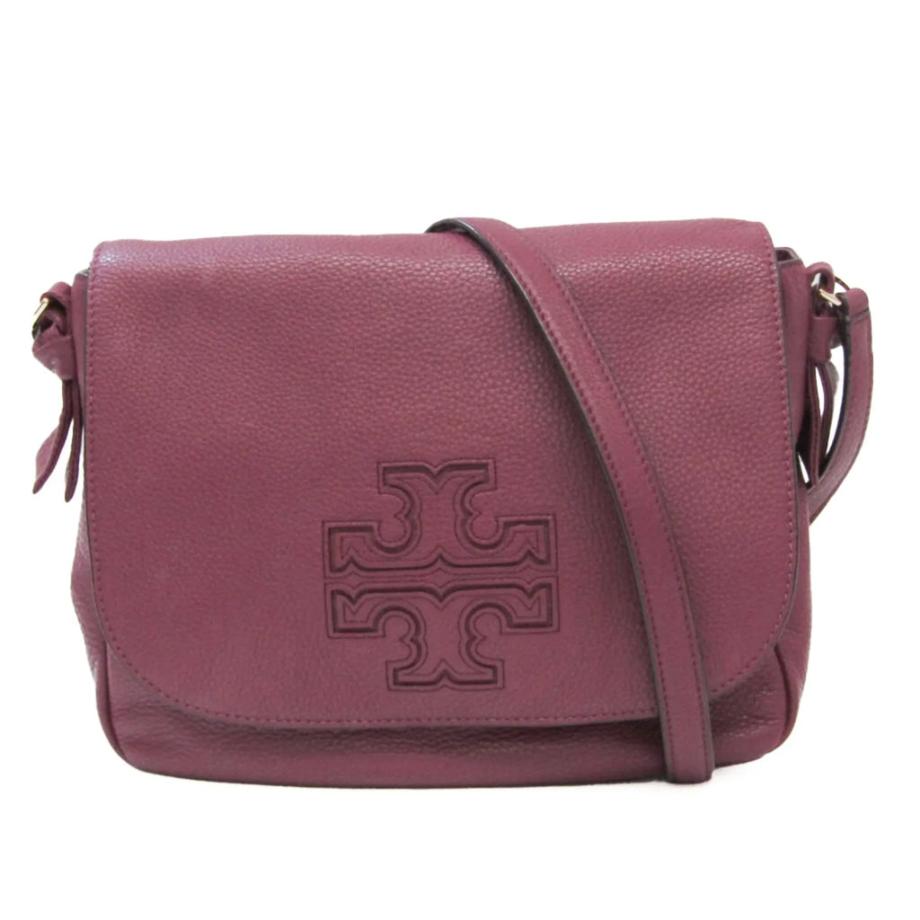 Women's Leather Bag Pre-Owned (Good) Burch Tory Bordeaux Shoulder