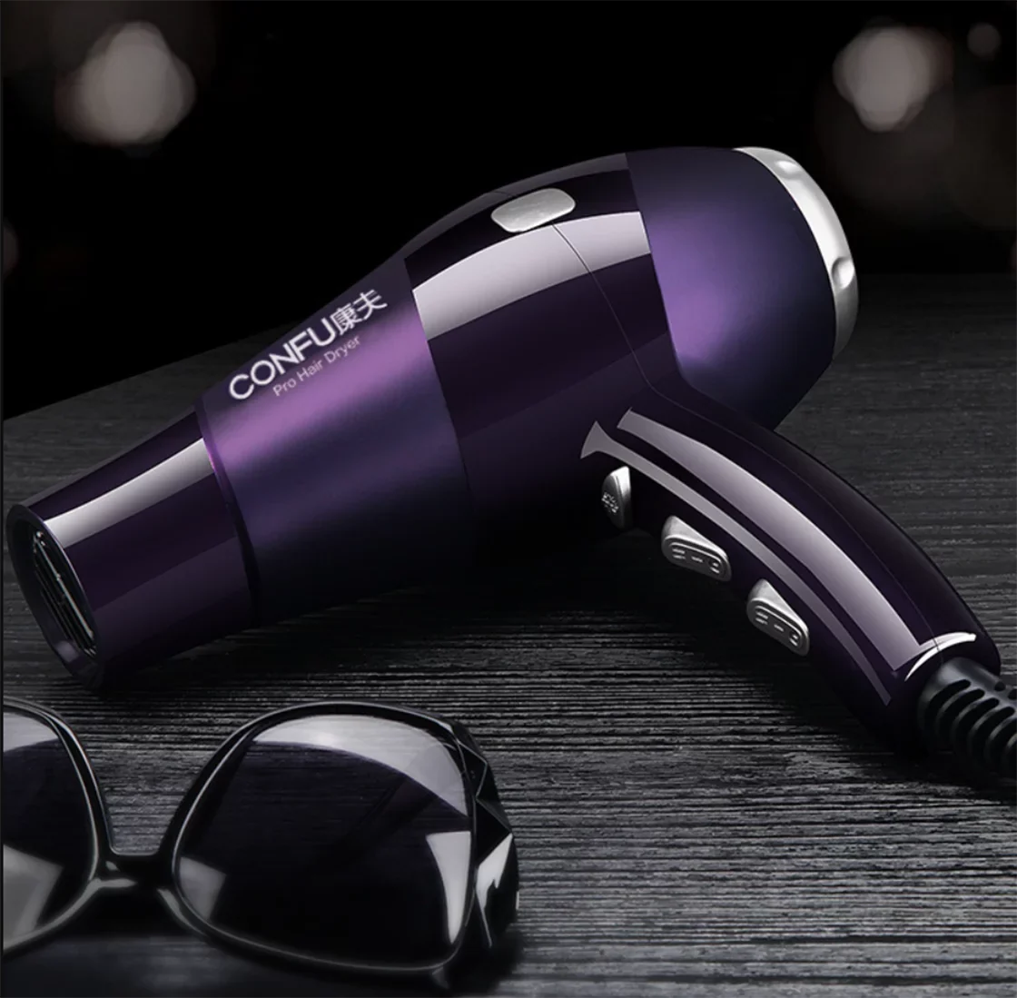 Power Concentrator Heat Button, Results, Women, and and Hair Dryers hot High Function Ionic 2300W for 2 air Shot Settings, Dryer, Cool CONFU Dryer, for 3 Shinier Nozzle(Red) Speed cold Hair