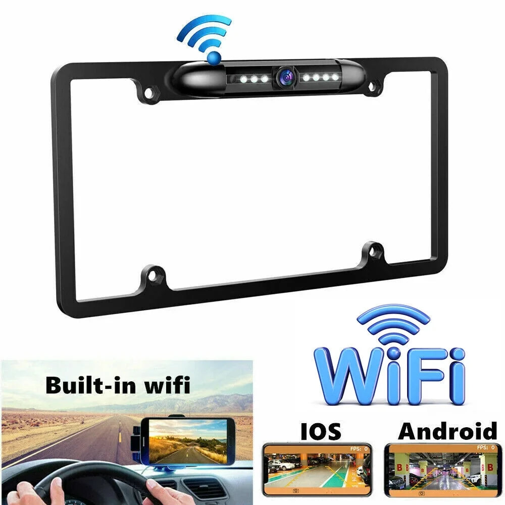 Cars - Cam Universal IP68 Viewing View for Camera Night Angle Waterproof KingFurt - Wired 170° American Backup Vision - Rear
