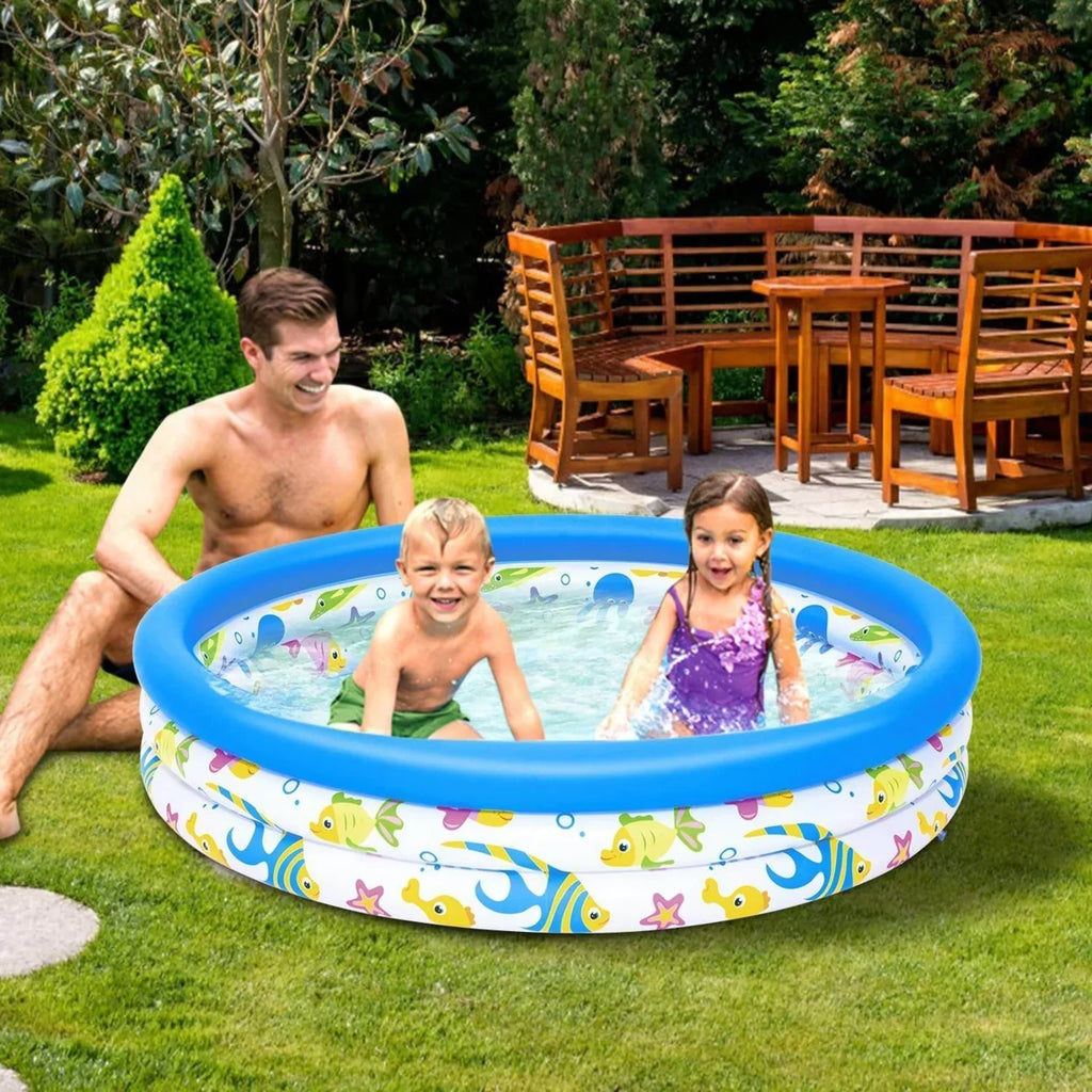 Up 48x10In Inflatable Ball Pool Foldable For Swim Pool 2 Center Kids Pool Blow Family Swimming
