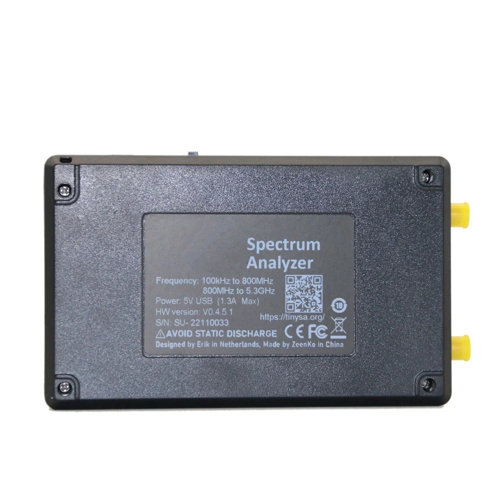 Handheld LCD TinySA Touch ULTRA 4" 100K-5.3GHz Spectrum For Tiny Analyzer