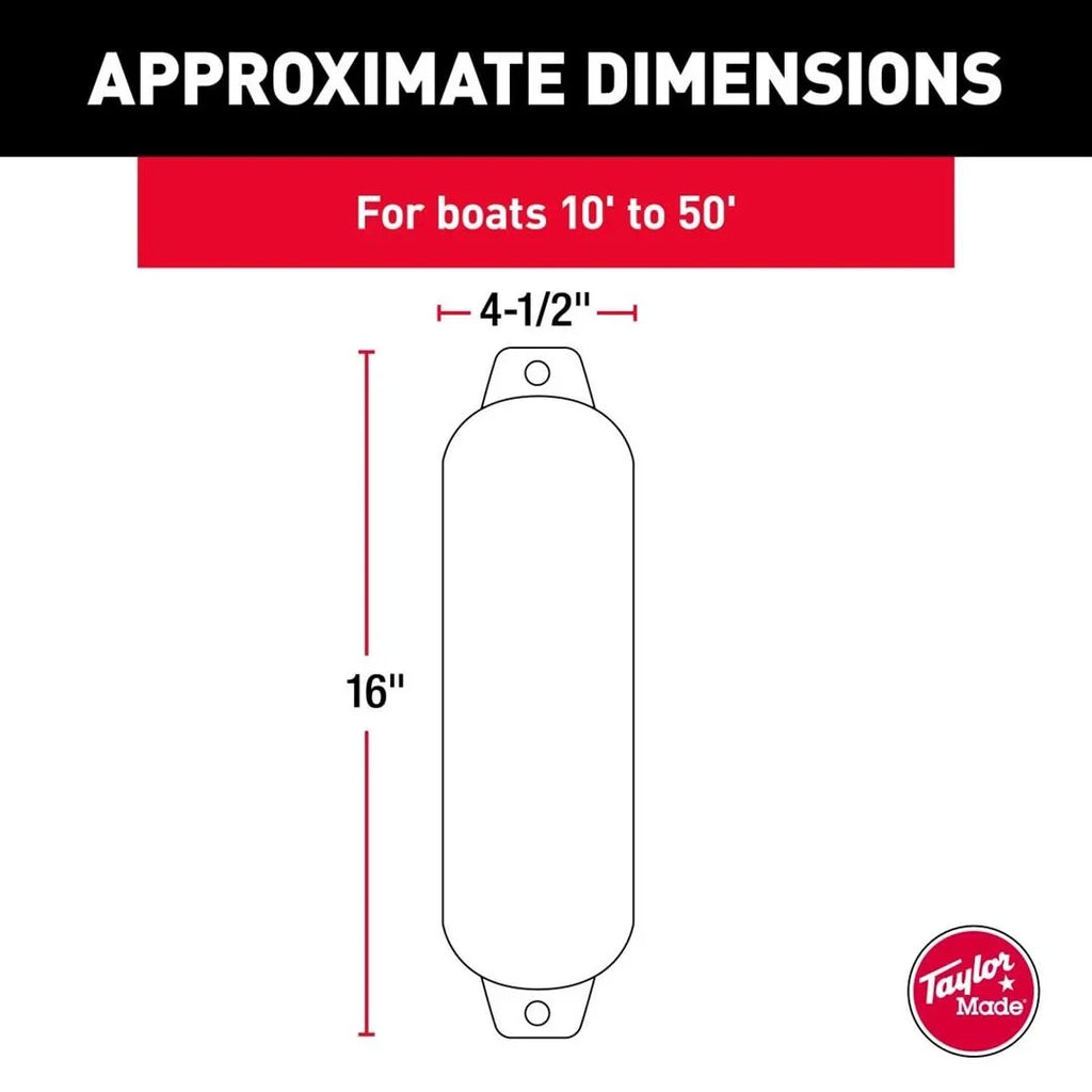 Eye Twin 16 4.5 31721 Inflatable in. Black Made Cylindrical Fender x Taylor