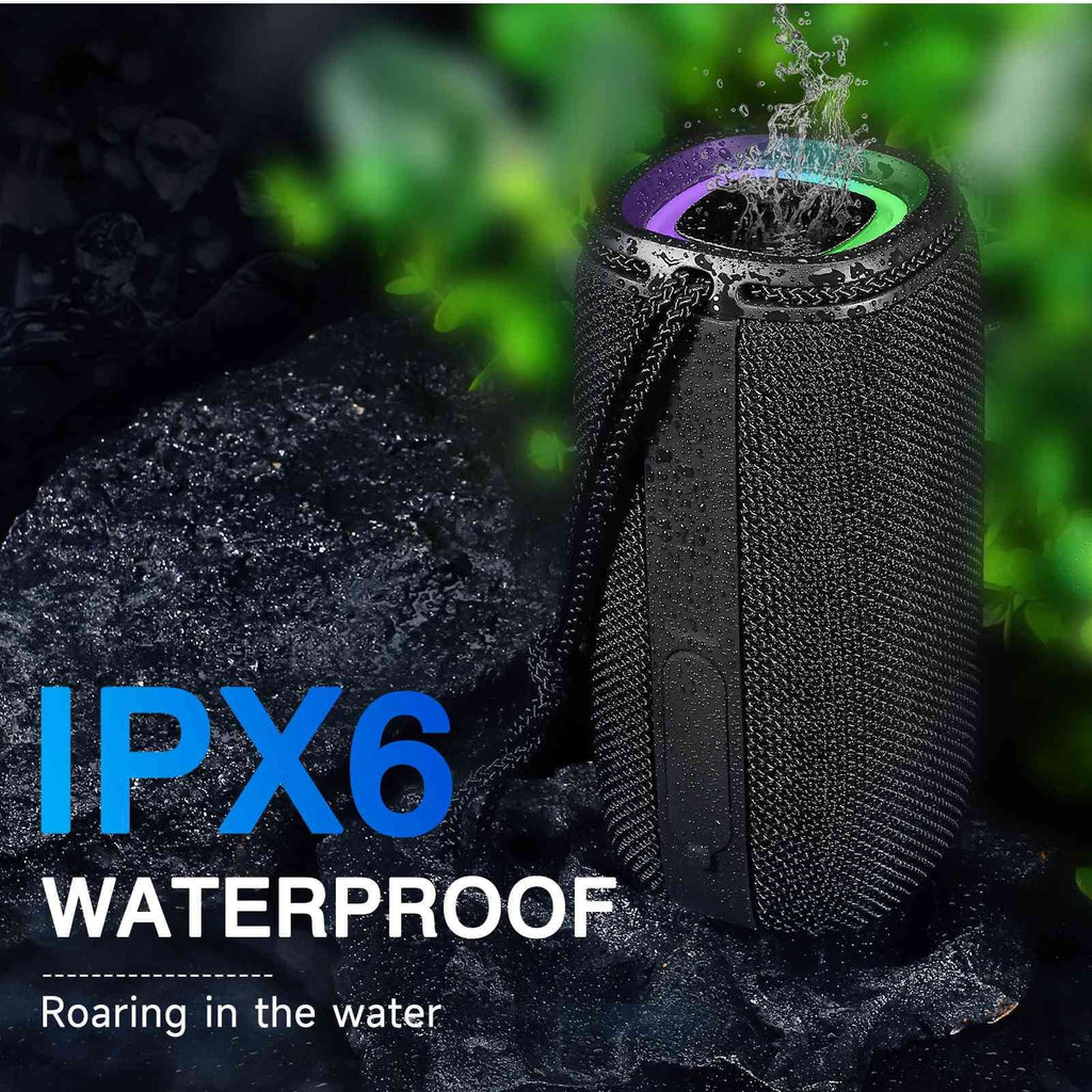 for Punchy Nokia IPX5 Bass, BT5.3, 360° Sound Bluetooth 3.1 X808 Portable Black Wireless Speakers - Surround HD Waterproof Speaker, UrbanX True Speaker with Pairing,