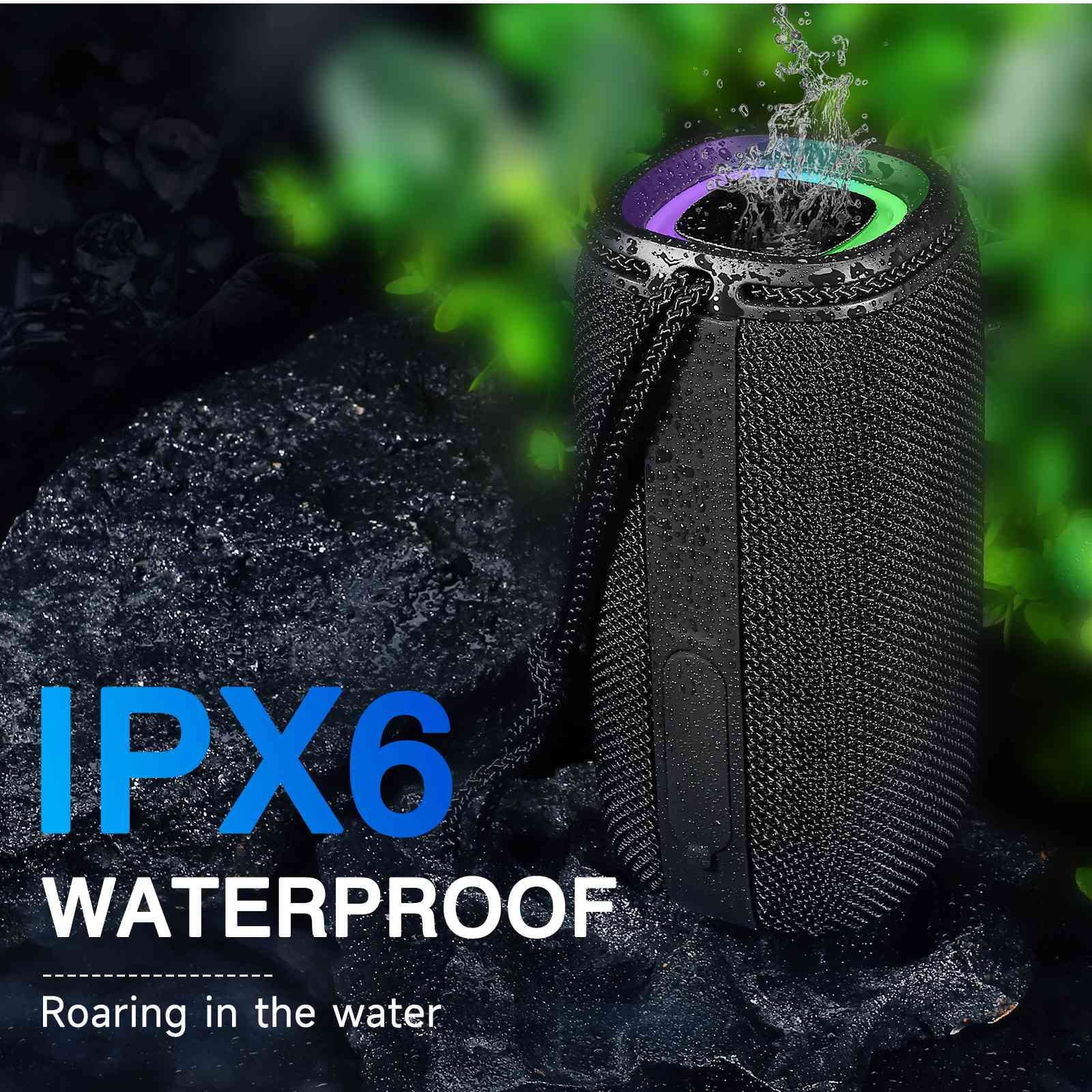 for Punchy Nokia IPX5 Bass, BT5.3, 360° Sound Bluetooth 3.1 X808 Portable Black Wireless Speakers - Surround HD Waterproof Speaker, UrbanX True Speaker with Pairing,