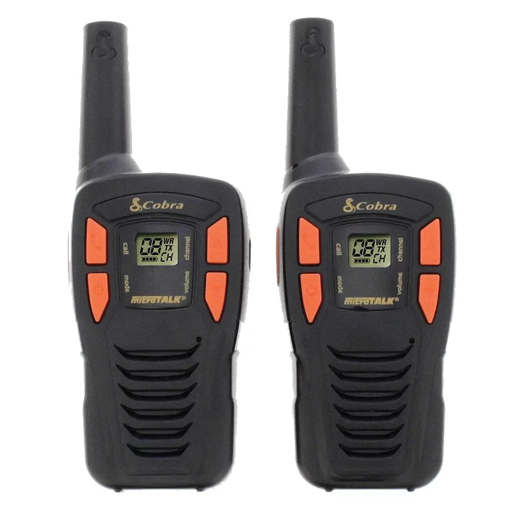 Channels, - 16-Mile Talkies Lightweight, Long Compact Cobra Range 22 Radio Walkie ACXT145 Adults Two-Way Rechargeable, Set for