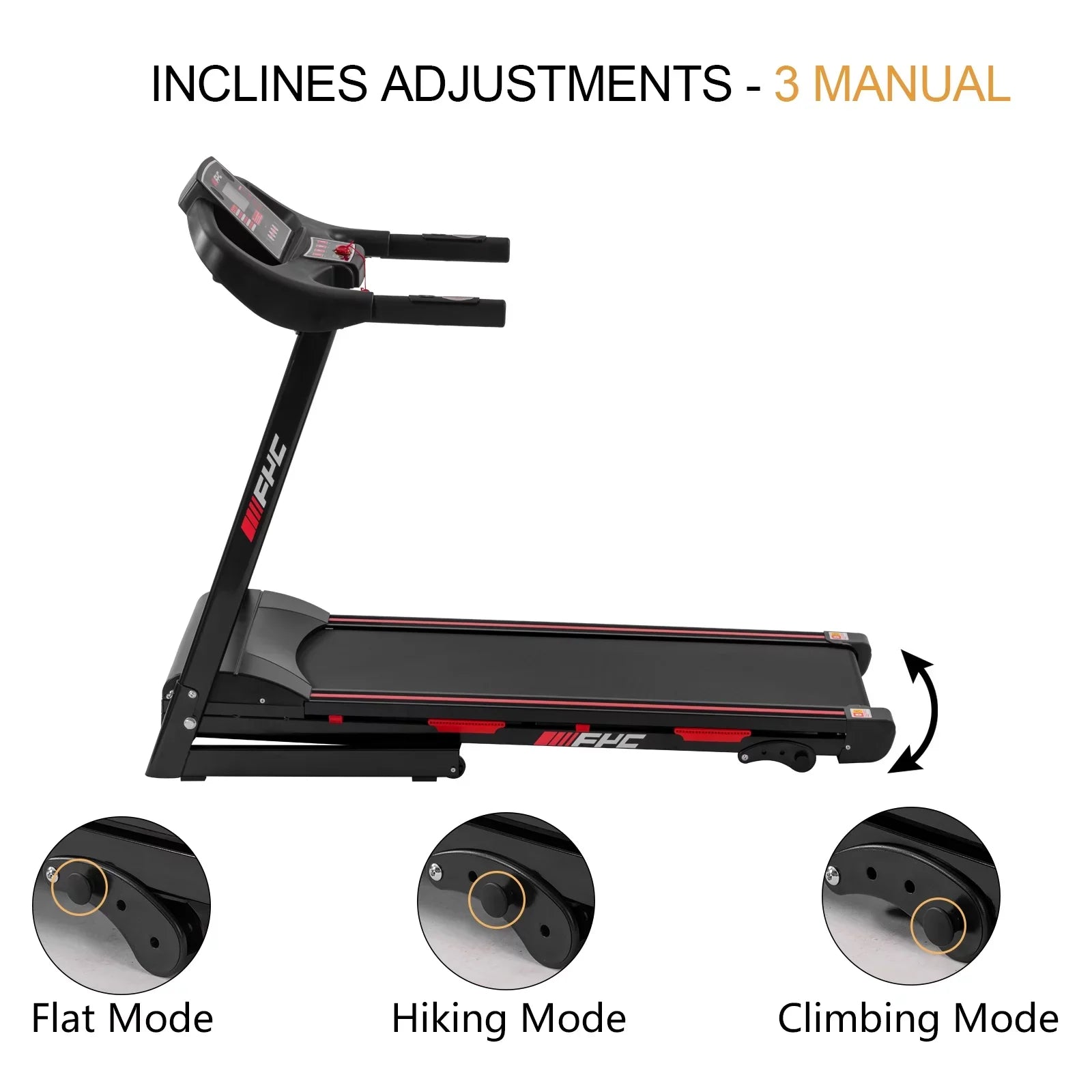 Home with Incline/, Max FYC Easily Gym Home Assembly, Workout 330 LBS Speed for Exercise Foldable Machine Capacity Electric - Treadmill 3.5HP Folding 16KM/H Running Weight Anself Treadmill
