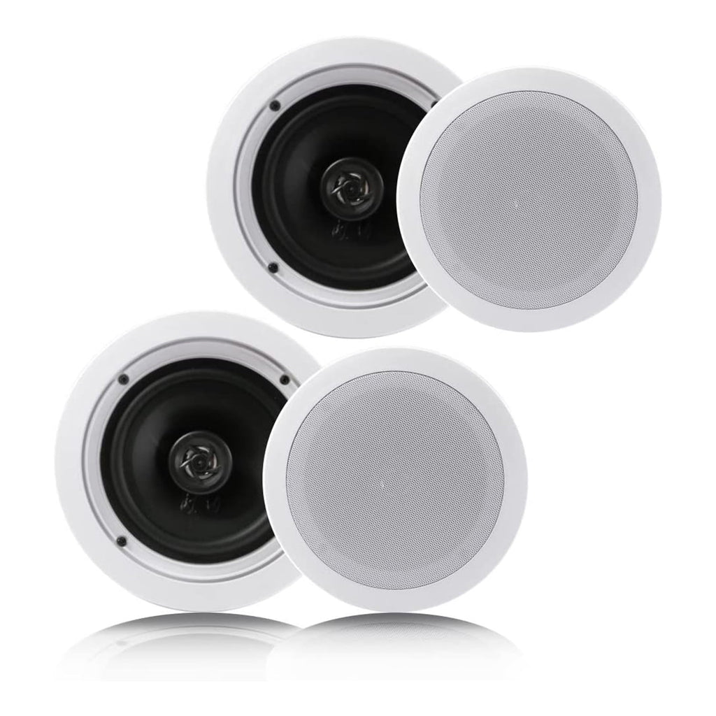 PDIC1661RD (4 Pyle Inch Pairs) Way In Wall Ceiling Speaker 200 System 6.5 Watt 2