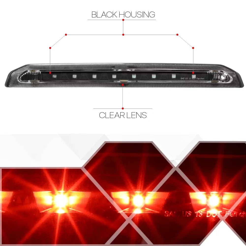 For Brake Smoked LED Third Tail 17 Housing Escape 3rd Black to Ford 2013 Lens 15 Light Stop 14 16 Lamp 2018 Rear