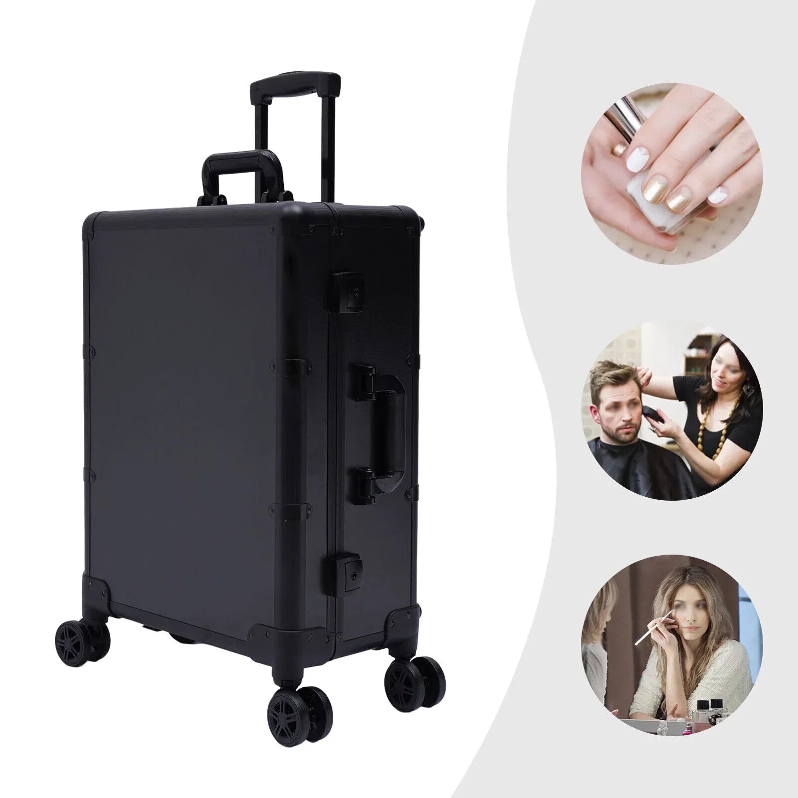 with Luggage DENEST Train Cosmetic Makeup Case Trolley Organizer Key Travel Box Rolling