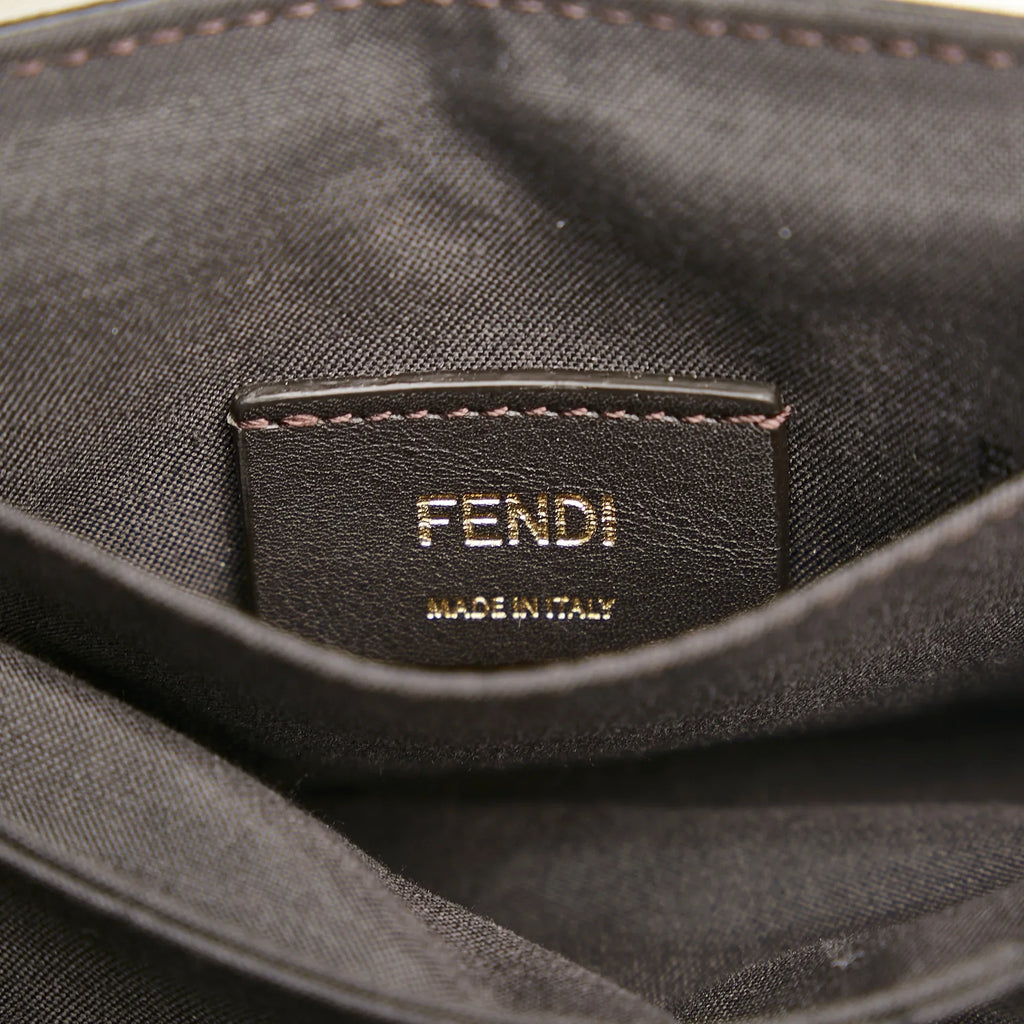 Pre-Owned Unisex Crossbody Calf ID Leather Black Authenticated (Good) Bag Small Fendi