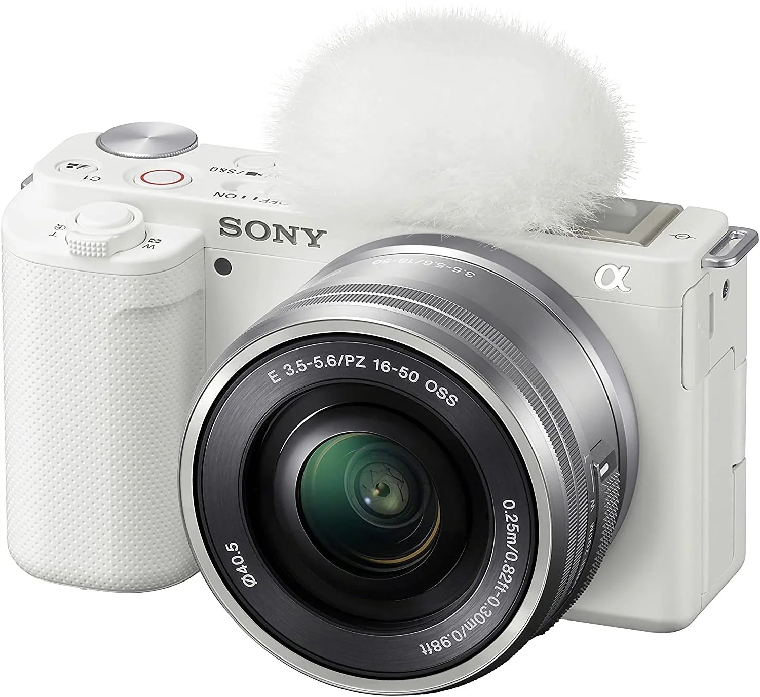 Lens - Interchangeable Camera Alpha - ZV-E10 Sony Vlog Mirrorless Kit ILCZVE10LW White APS-C