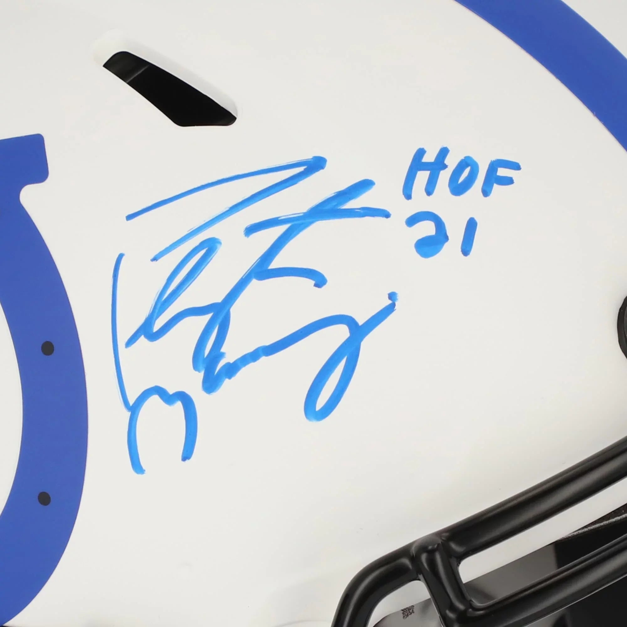Eclipse Autographed Inscription Peyton Fanatics - Indianapolis Helmet Certified 21" Lunar "HOF Colts Authentic Manning Authentic Alternate Rid with Speed