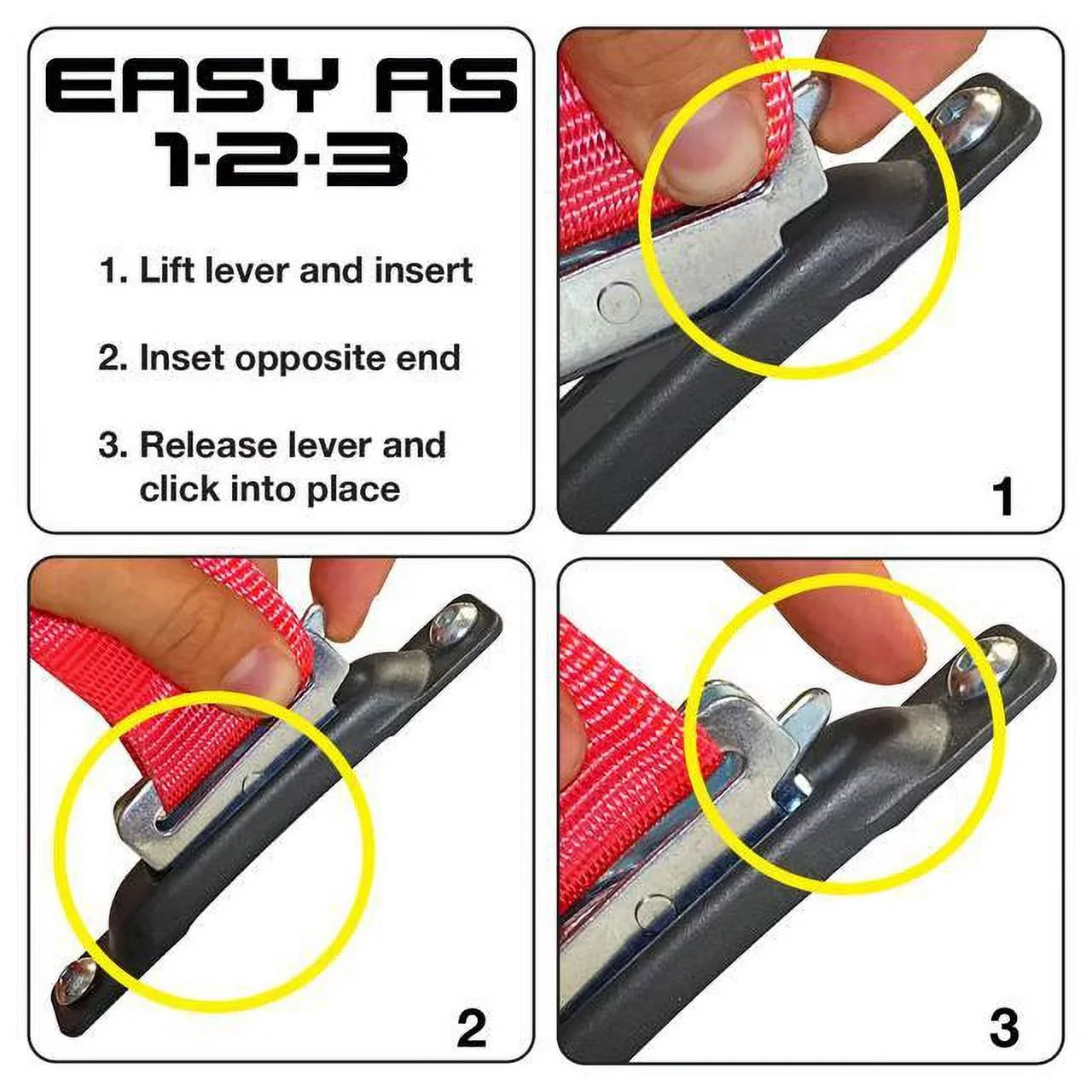with Straps Kit E-Track Tie-Down 6-Pack Anchor ft 2 x lb in Truck 4,400 Trailer SNAP-LOC Ratchet Single 16