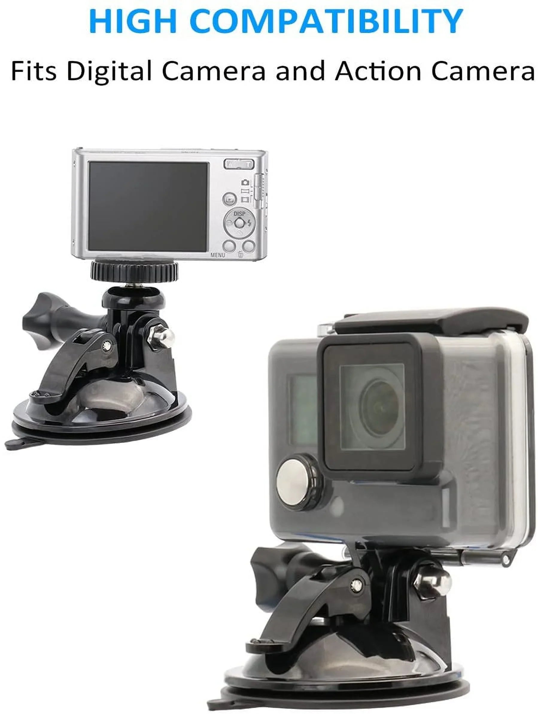 Car 1/4 Mount for GoPro Thread 9/8/7/6/5/4/3+/3/2/1 Apply Camera Hero Windshield