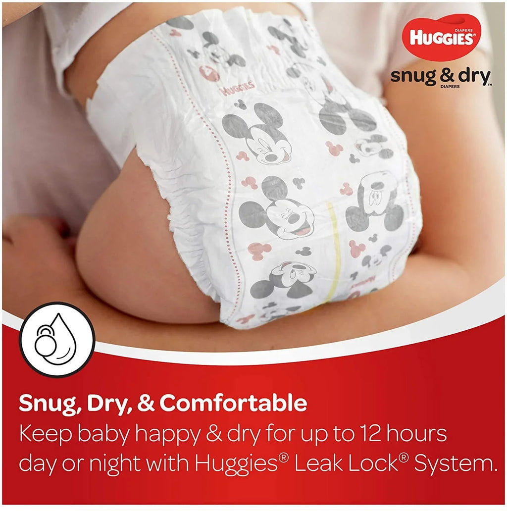 HUGGIES Diapers Baby Count 3 Big Snug Pack, and Dry Size 88