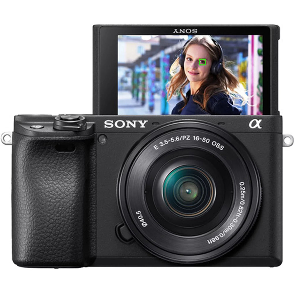 16-50mm a6400 PZ Digital Alpha Tripod, SanDisk Sony Mirrorless E Camera Bundle OSS with ZeeTech 128GB Accessory Case, Card, Lens,