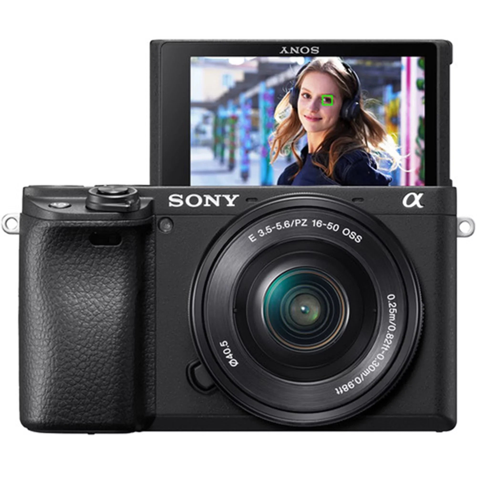 16-50mm a6400 PZ Digital Alpha Tripod, SanDisk Sony Mirrorless E Camera Bundle OSS with ZeeTech 128GB Accessory Case, Card, Lens,