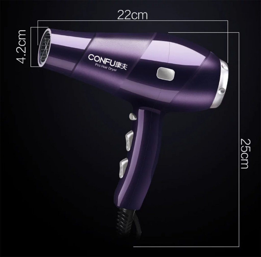 Power Concentrator Heat Button, Results, Women, and and Hair Dryers hot High Function Ionic 2300W for 2 air Shot Settings, Dryer, Cool CONFU Dryer, for 3 Shinier Nozzle(Red) Speed cold Hair