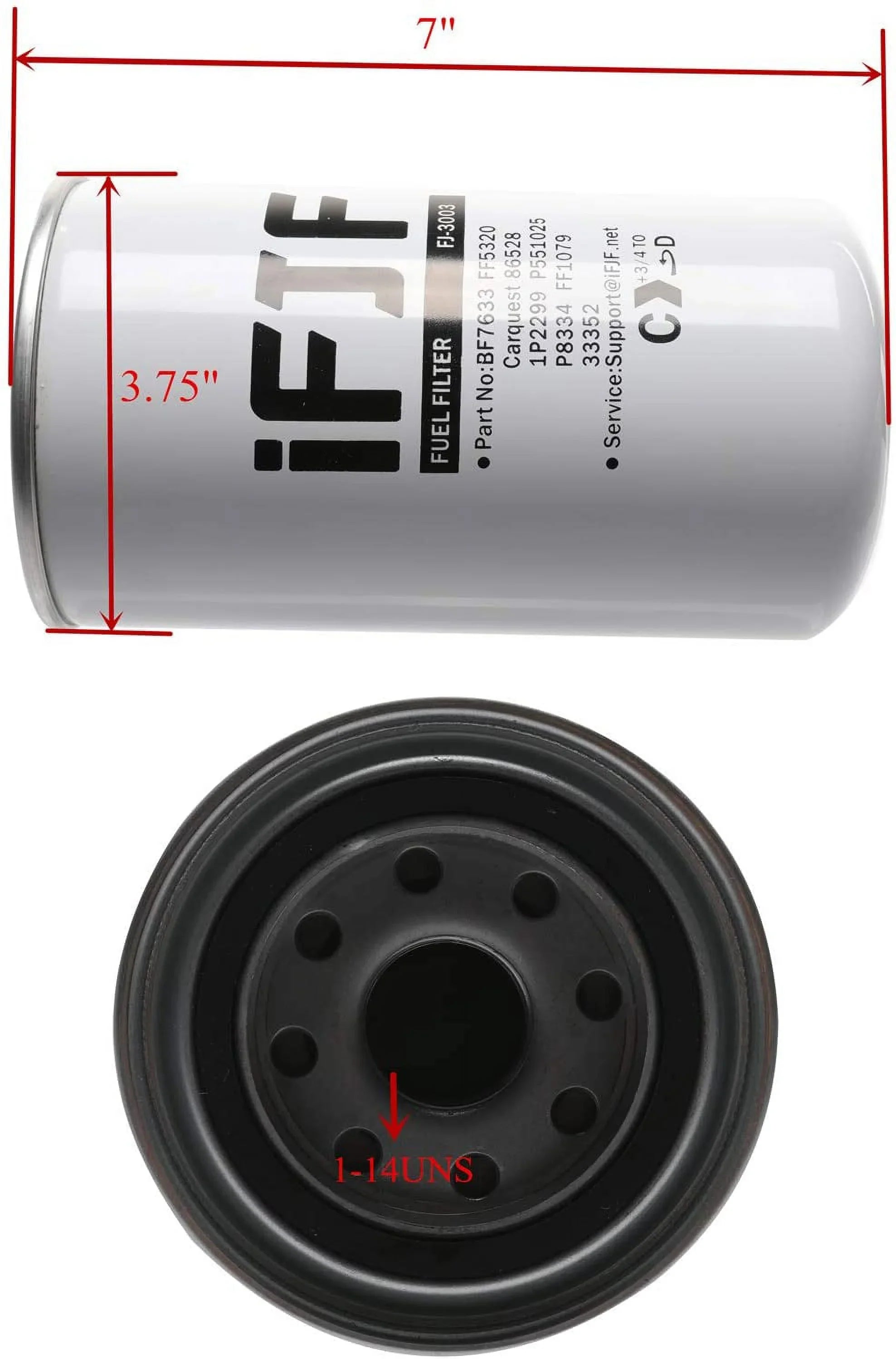 33528 3500HD FF3003 for Spin-on Silverado/GMC 2500HD Fuel P551313 2001-2016 Replacement iFJF Duramax FF5320 Filter 1R-0750 6.6L Chevy Sierra Replaces BF7633