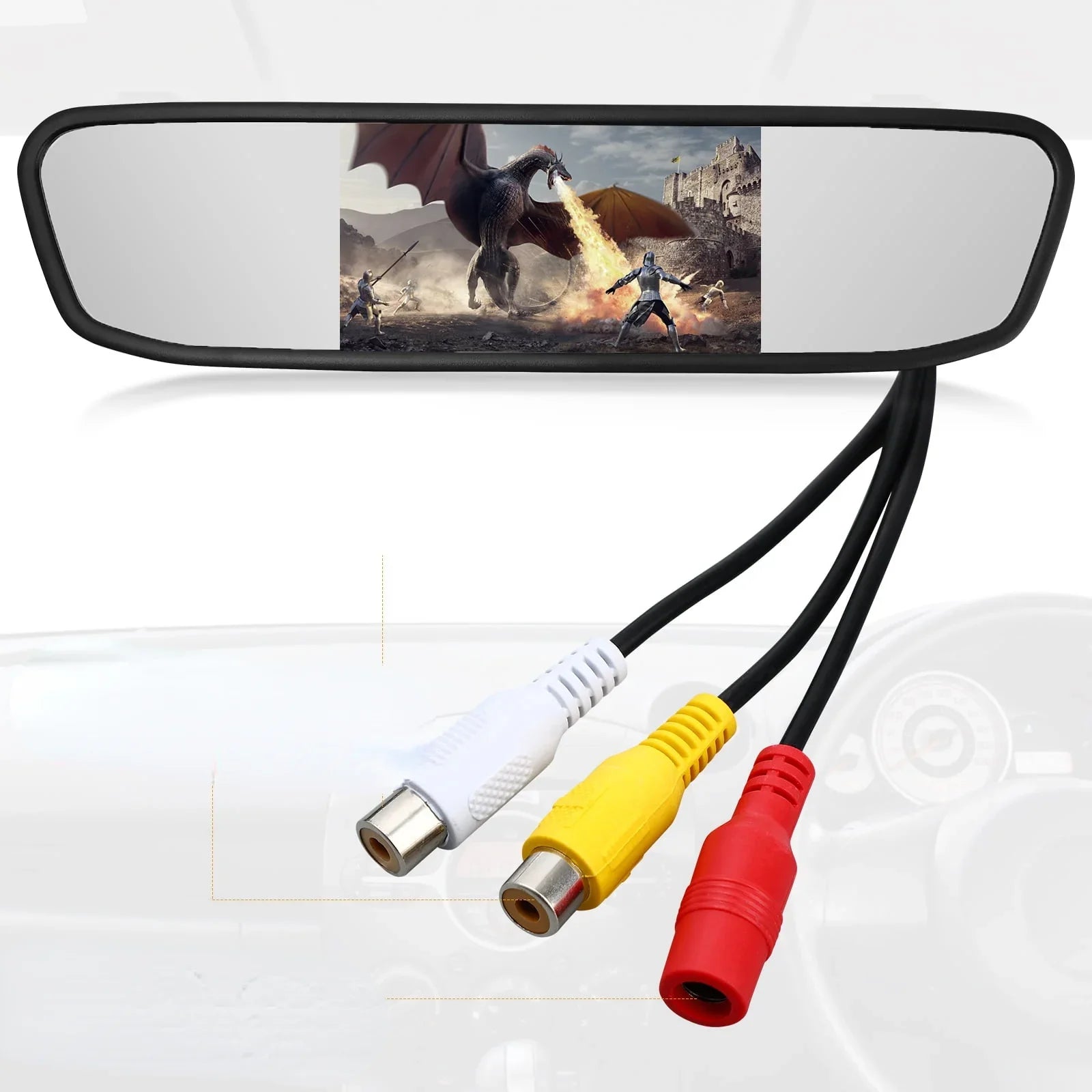 Mirror System Camera Driving Camera Reverse View Parking Backup Cheefull Night Vehicles 4.3" Car Vision Camera Rear Cam
