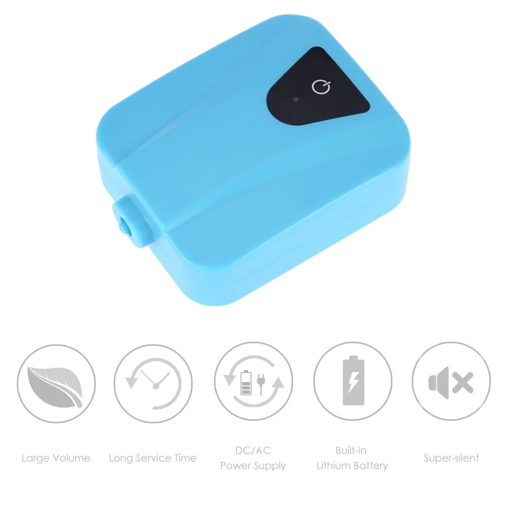 Aquarium Air 1 Pond Stone 2L/min Pump Charging Powered/DC Solar Oxygen Oxygenator Water Tomfoto Airpump with Aerator
