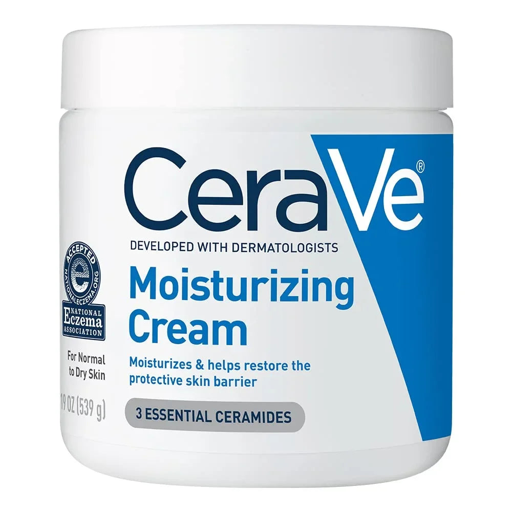 CeraVe Cream Moisturizing Hydrating Face Hyaluronic | Free Moisturizer and and Ounce Moisturizer Fragrance | 19 | Non-Comedogenic Acid | with Skin Body Body Dry | Cream for Ceramides