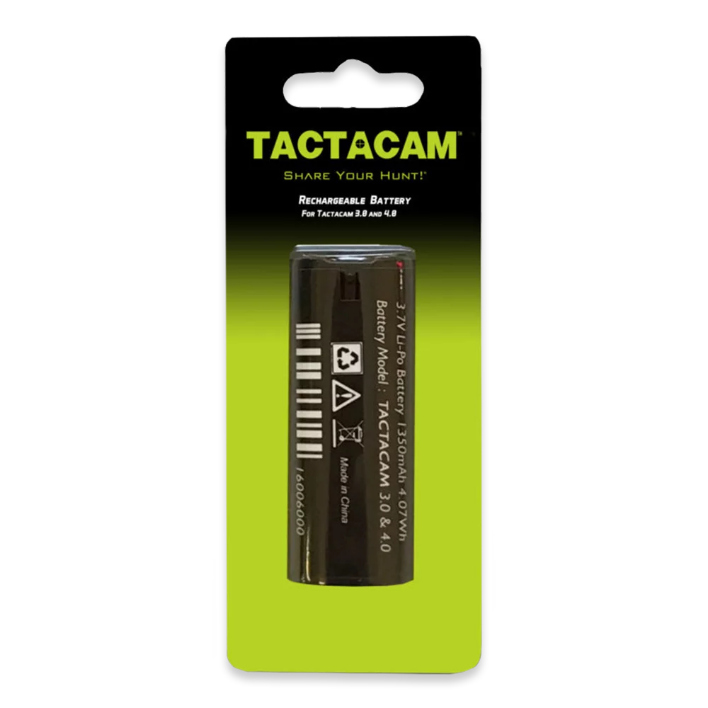 Rechargeable Li-Po, for 1100mAh, Battery Tactacam 4.0/5.0 Bl Camera, 3.7V Action