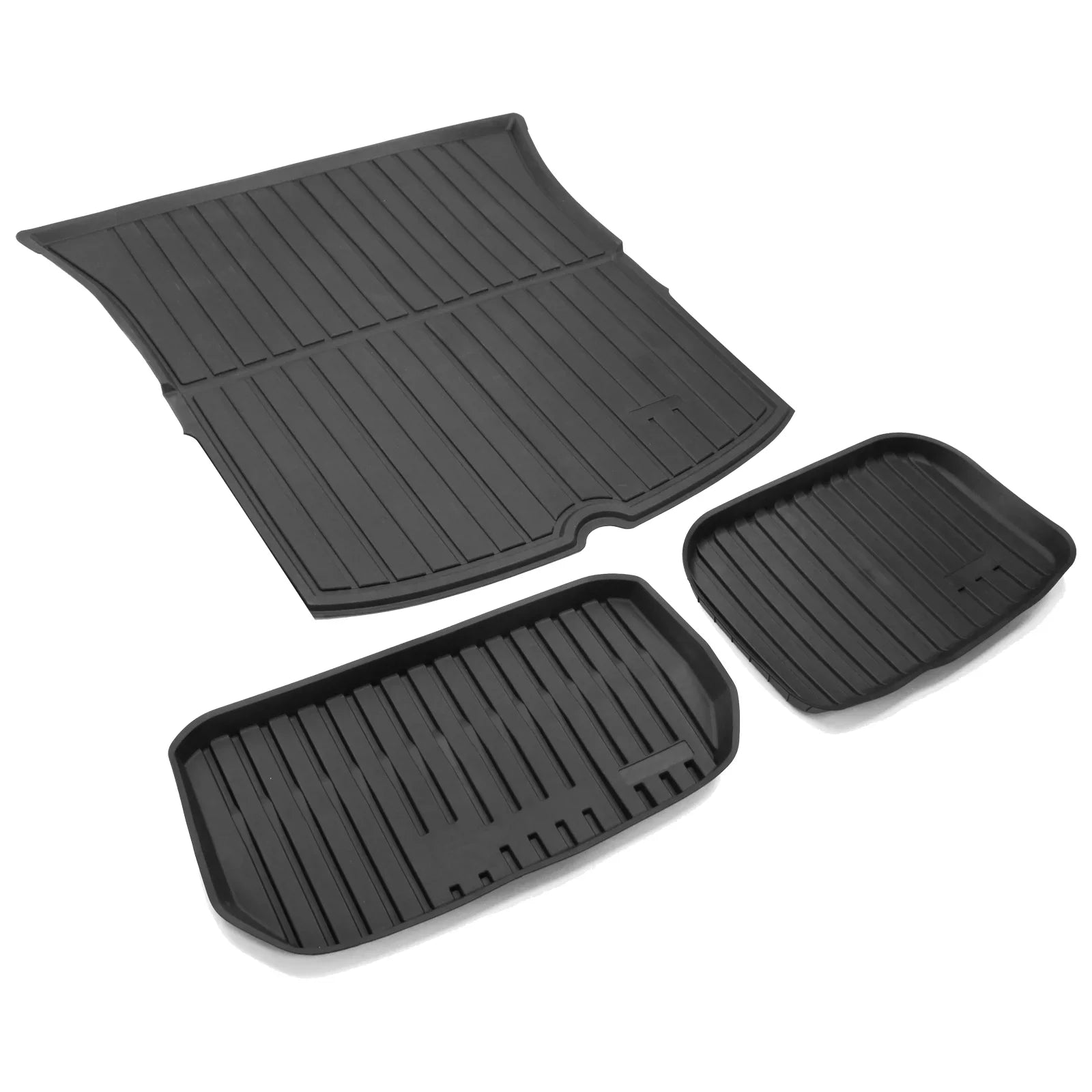 Under Trunk with Cargo Anti-Slip TPE Trunk Mat Frunk Storage Liner Weather Motorsports Model Mats All 2020-2023 Y Waterproof Accessories Liner Ikon Compatible Injection Tesla Black Cargo Interior