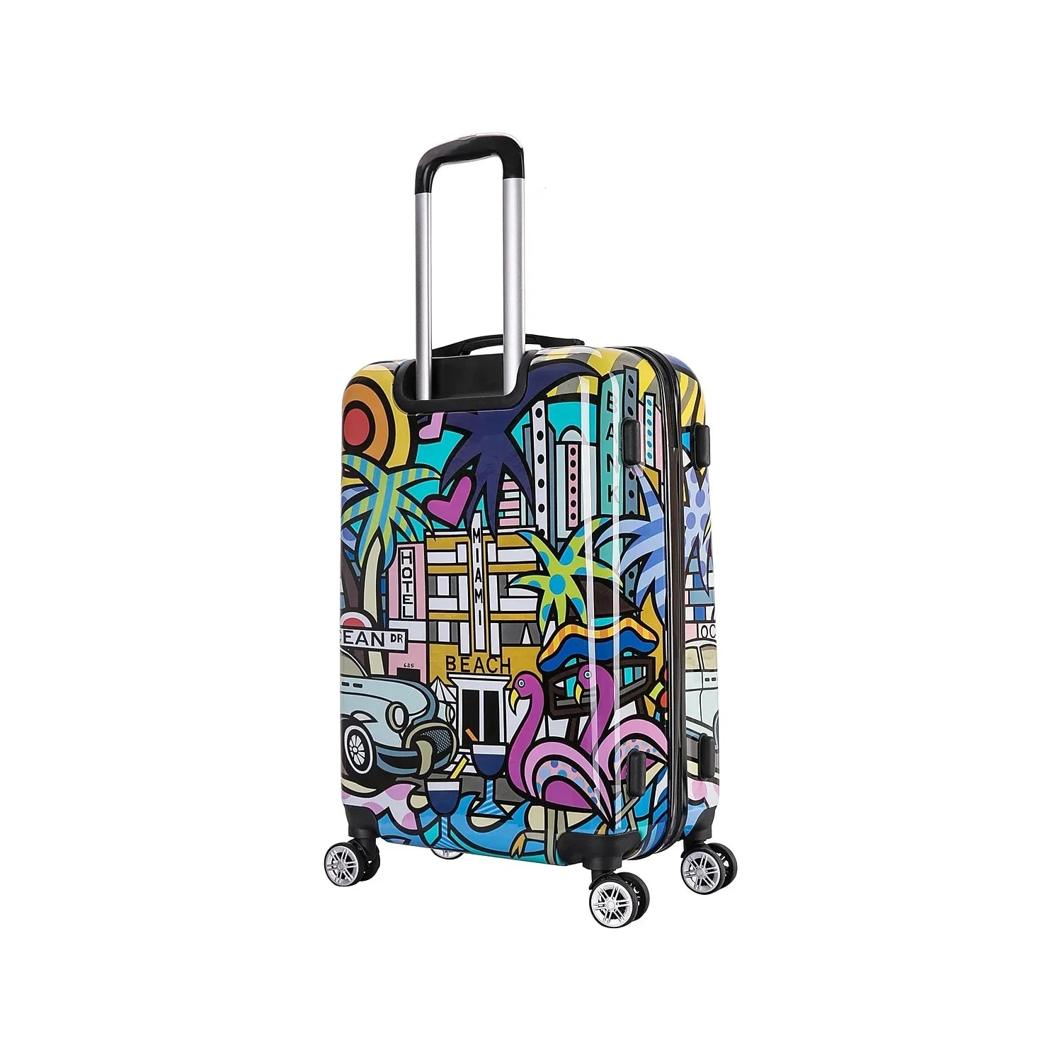 Luggage Plastic 4-Wheel InUSA PC/ABS Prints Miami Spinner (IUAPC00M-MIA)