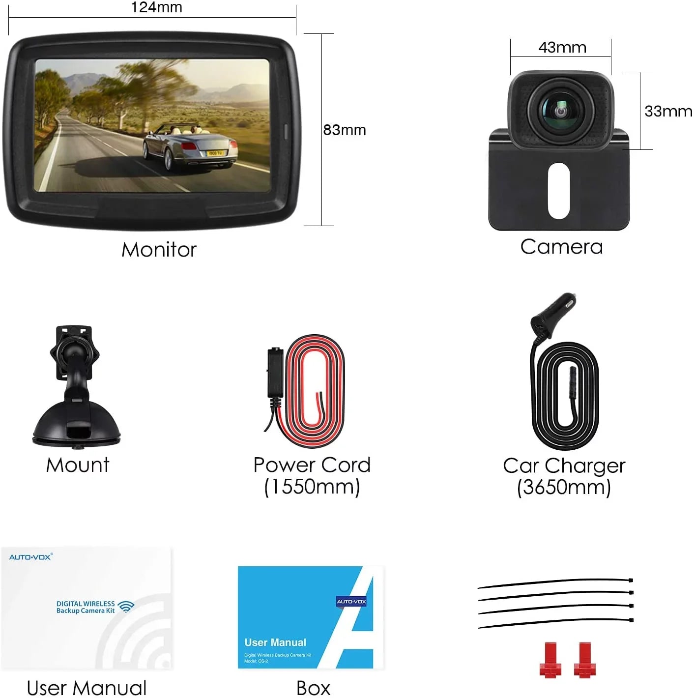 Camera Camera Camera for System Reversing for BackUp Trucks, Wireless Digital Backup Camera Easy View Waterproof Rear Vehicle Wireless Installation, Trailer
