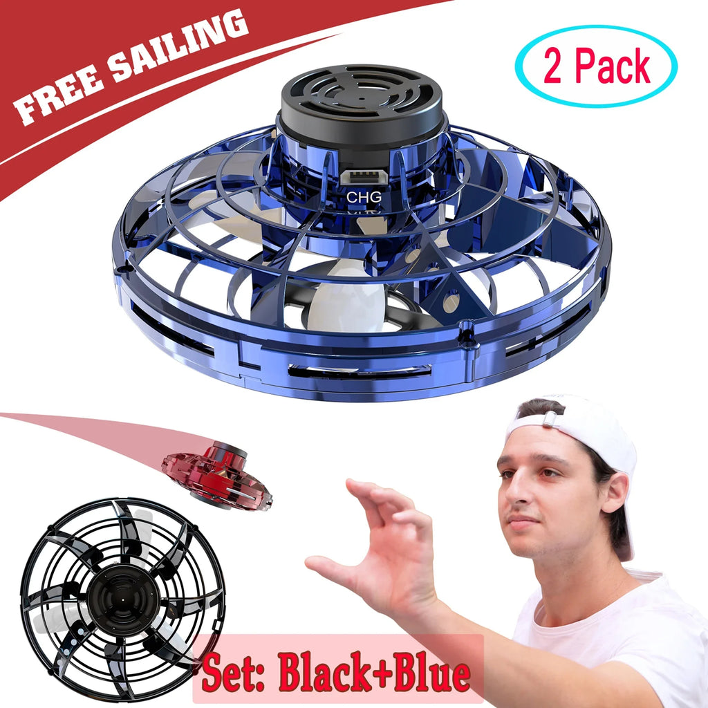 Scoot 2 Indoor for SAYFUT or Drone Boys Orb Hand Girls-Black+Blue Hands Ball Small Toys Drone Drones Flying Helicopter, Operated Pack/Set Toys Kids/Adults Free Easy