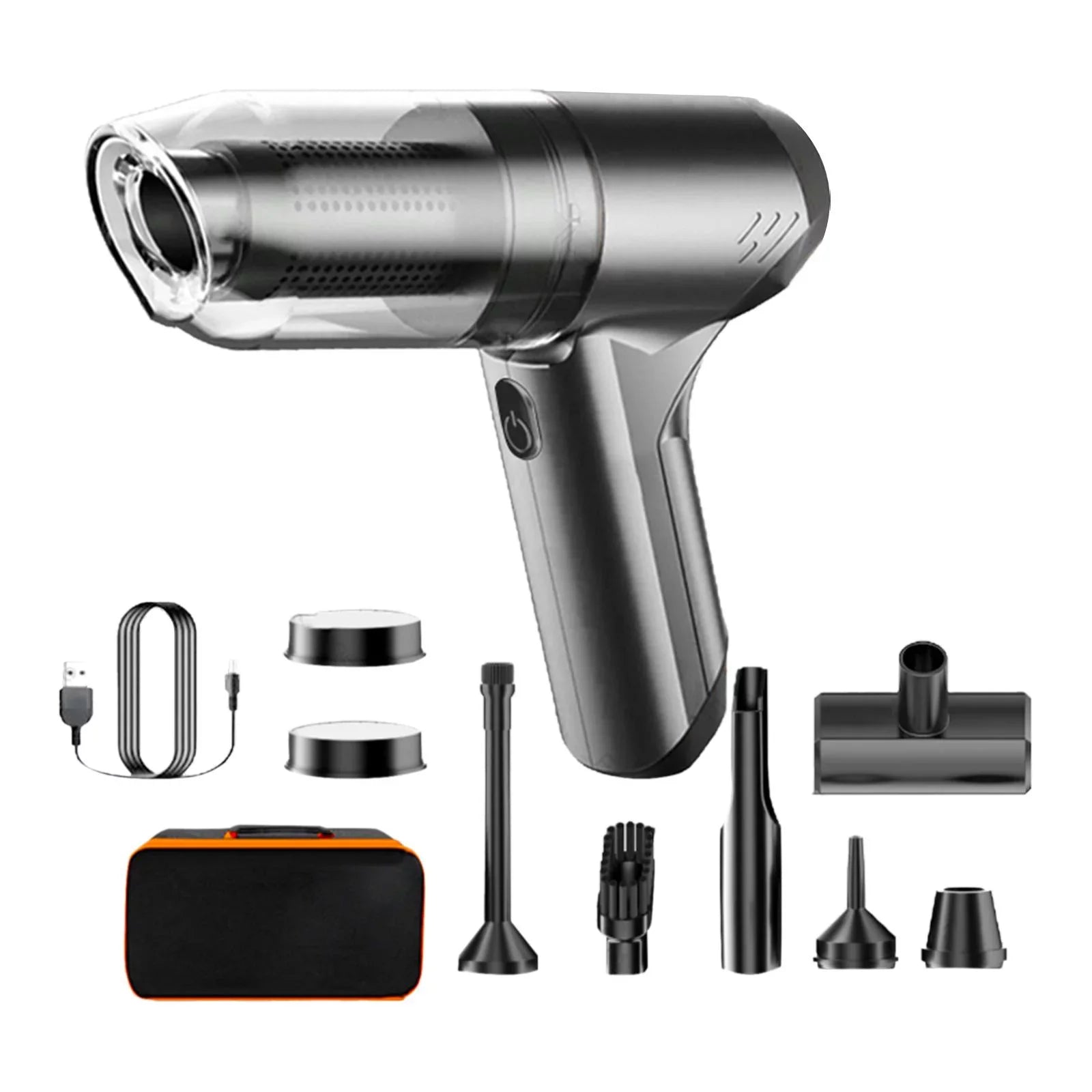 Handheld Compact with Storage with with Portable Floor Brush Bag bag Vacuum gray Cordless