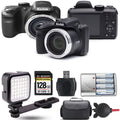 Battery Extra (Black) LED Camera Digital + Kodak Kit AZ401 + PIXPRO 128GB -