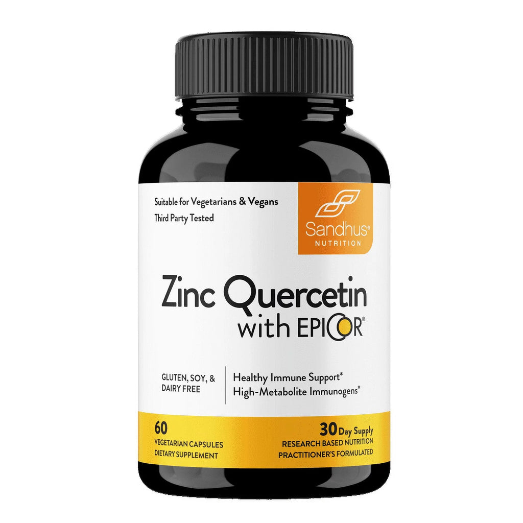 EpiCor® - Support, Servs Sandhu’s Year-Round Zinc Quercetin, 30 200mg 500mg Immune (Fermentate) with