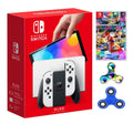 Game Mario 64GB 8 Model Switch Controllers Accessories Dock, White 7-inch Joy-Con Kart OLED Ptech 64GB Nintendo & Bundle, with Storage, Deluxe