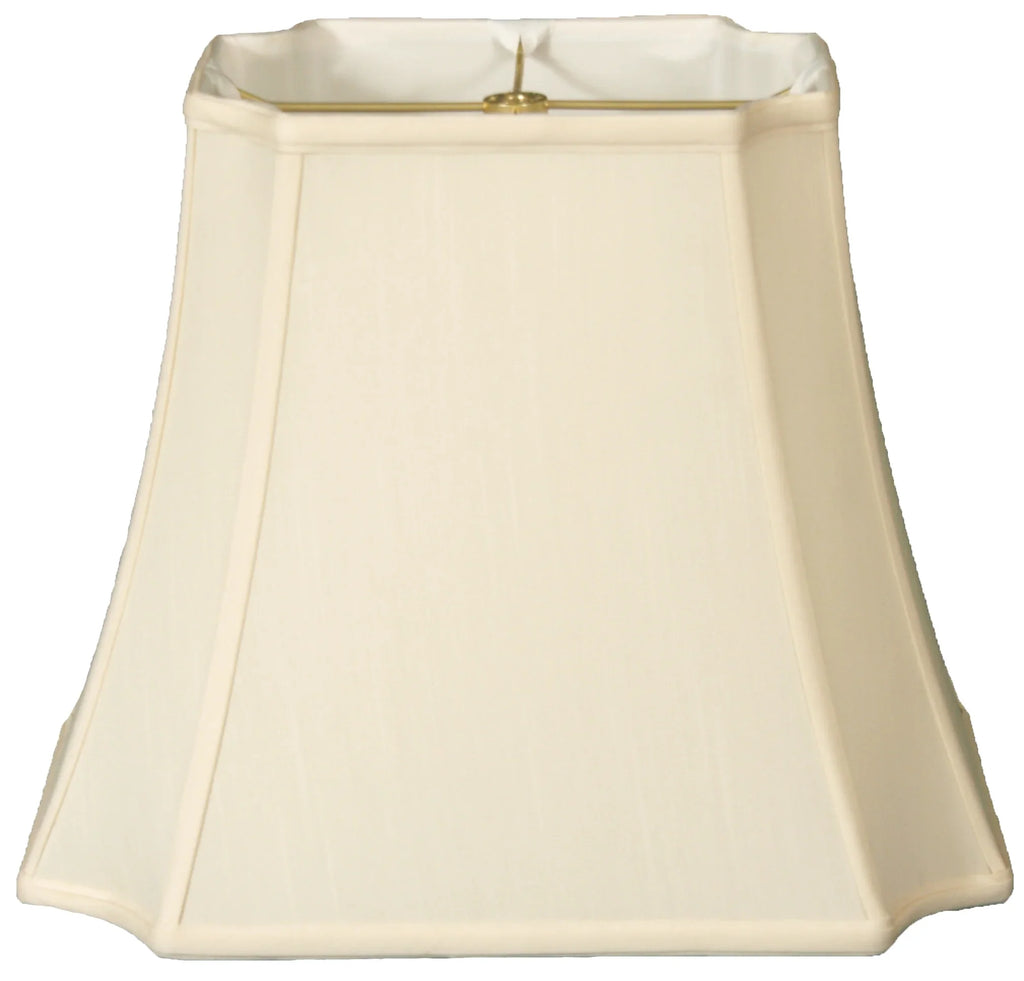Designs Shade Royal Cut Rectangle 17" Lamp Inverted Eggshell Corners