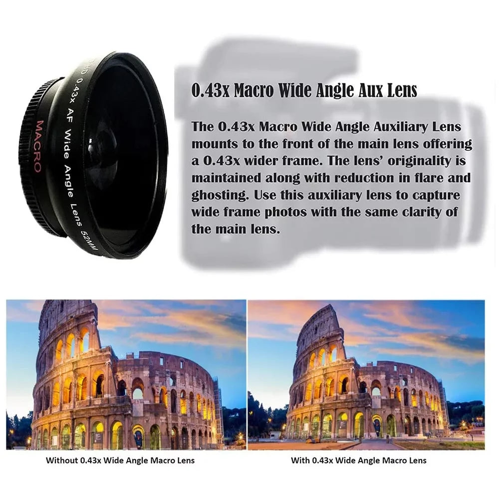 DSLR 70-300mm SanDisk Lens Nikon (Black) Memory + 2 W/ Bundle Camera 20.9MP 18-55mm Digital and ED Card 64GB Lens D7500 Pcs VR