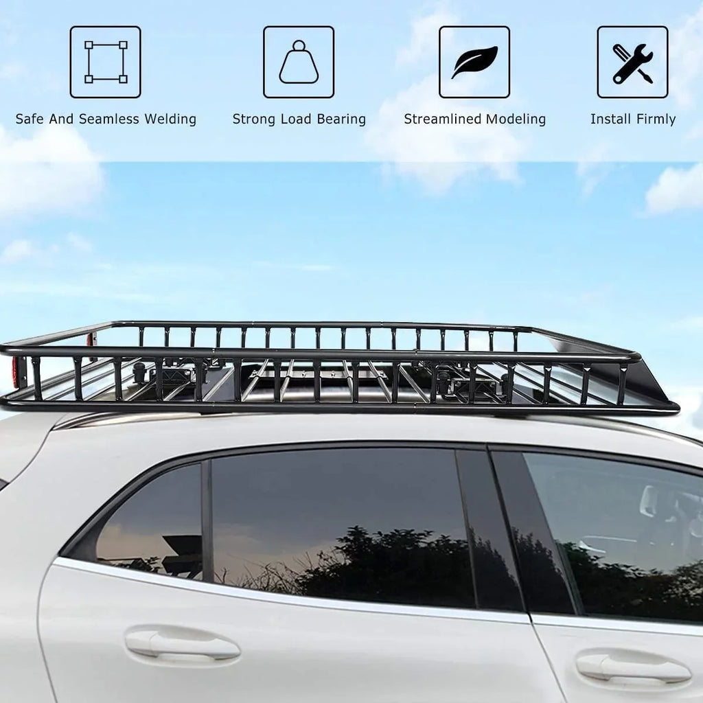 64" x Capacity, Top Rack for with 150lb Roof with Cargo 6” Car Basket Cargo Holder Rooftop 39”x Luggage Carrier Universal SUV, Truck Extension, Carrier