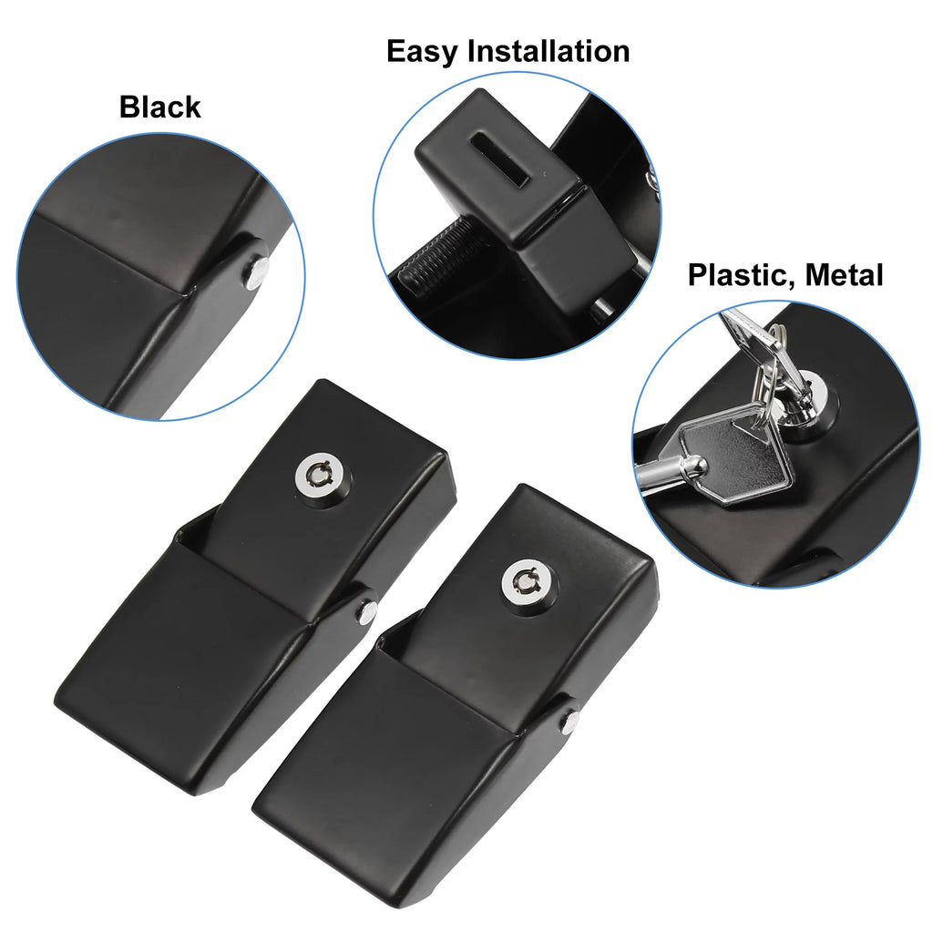 Unique Wrangler Catch Pair Black Fit for Latches Bargains JK Front Locking 2007-2021 Hood 1 Hood JL Jeep